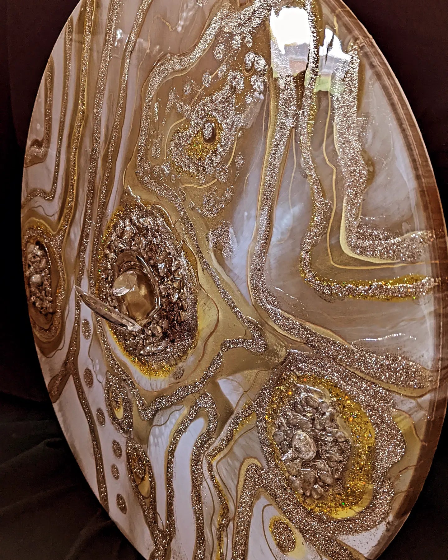 "Topaz"Wall Art in epoxy resin