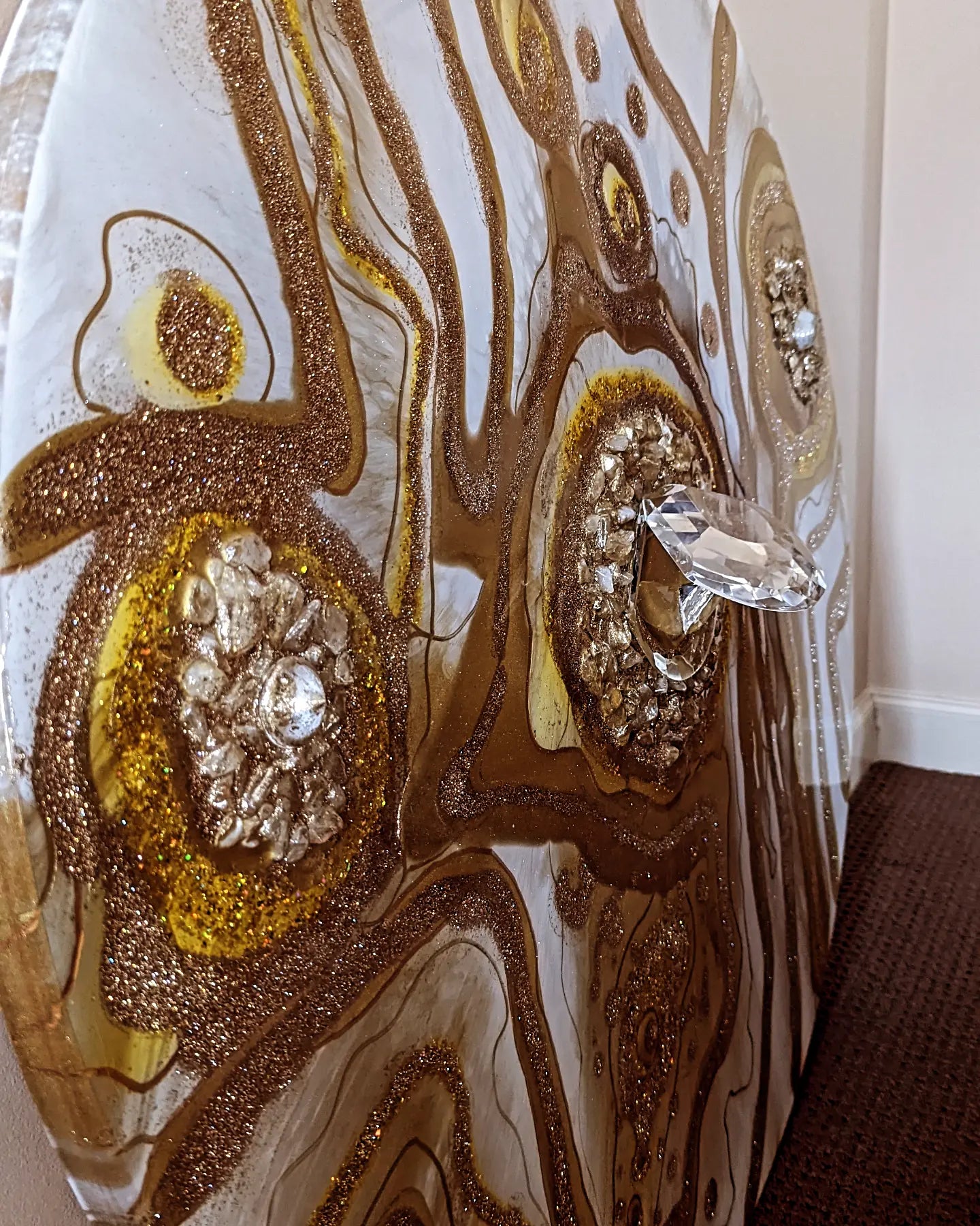 "Topaz"Wall Art in epoxy resin