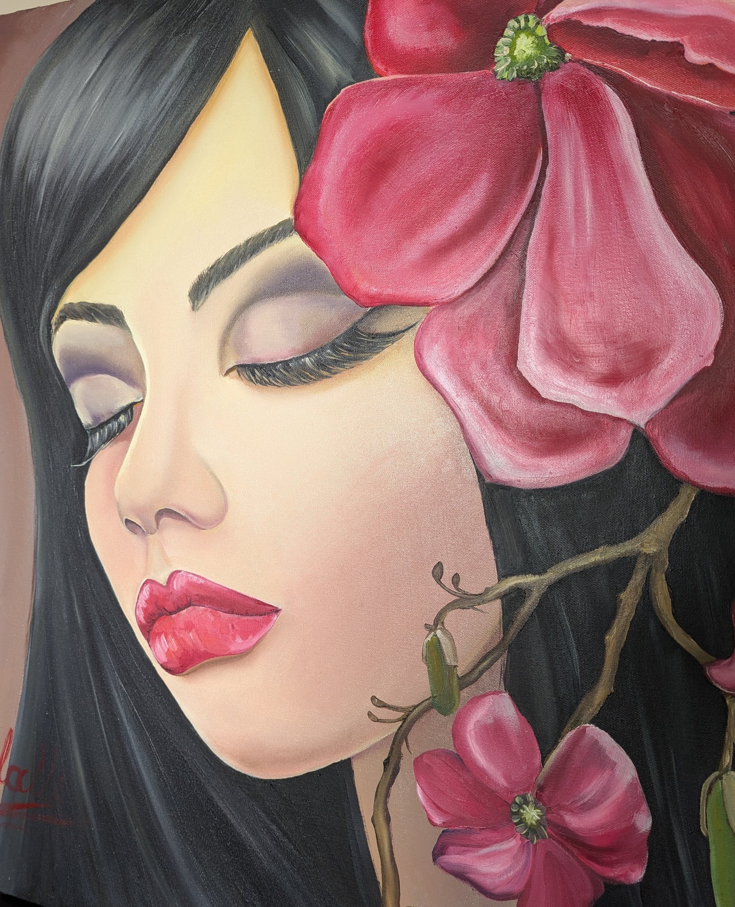 "Deep thoughts"oil on canvas (portrait)