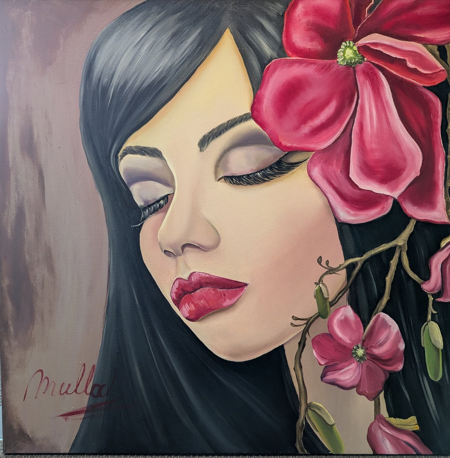 "Deep thoughts"oil on canvas (portrait)