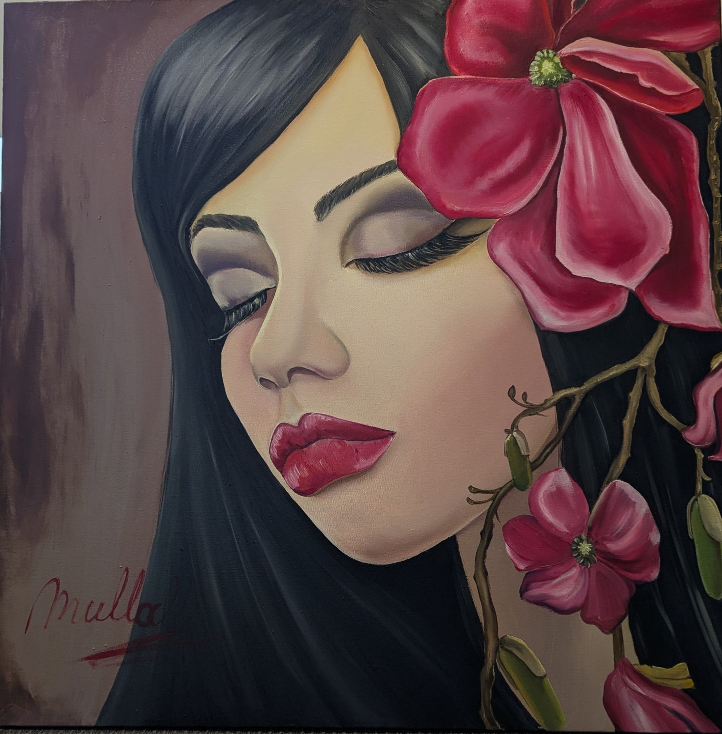 "Deep thoughts"oil on canvas (portrait)